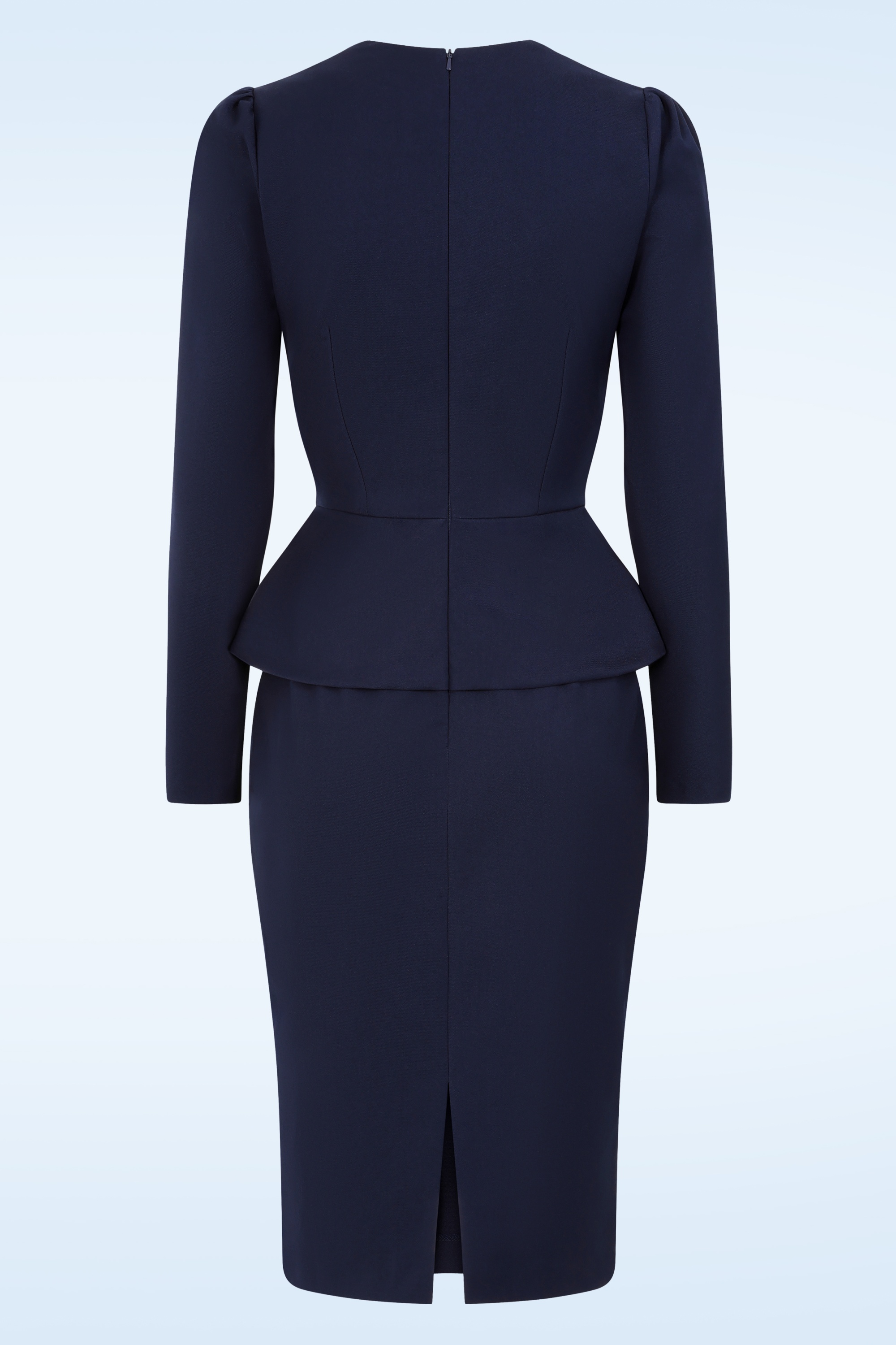 Glamour Bunny Business Babe - Vanessa Lee pencil jurk in navy 4