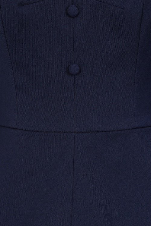 Glamour Bunny Business Babe - Vanessa Lee pencil jurk in navy 3