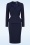 Glamour Bunny Business Babe - Vanessa Lee pencil jurk in navy 2