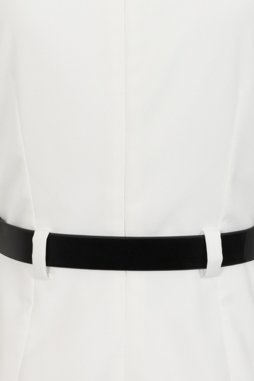 Glamour Bunny Business Babe - Miller pencil jurk in stralend wit 8