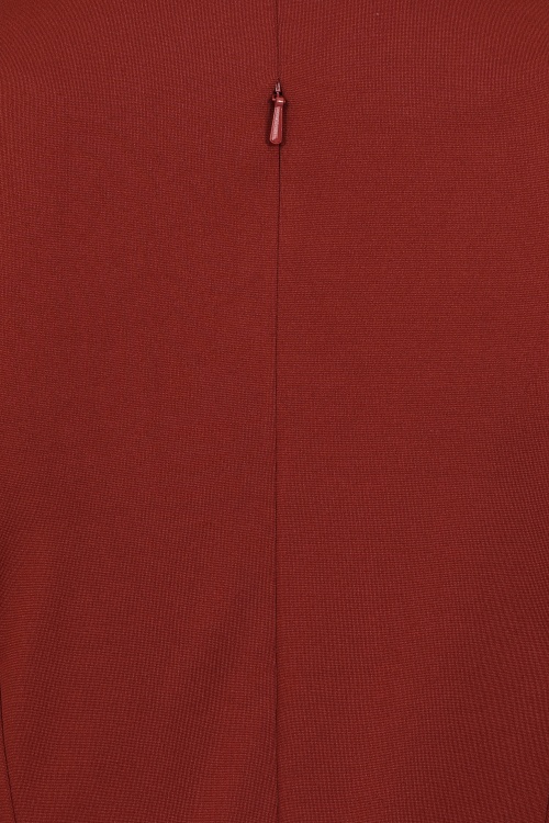 Glamour Bunny Business Babe - Veronica Travelwear jurk in roest 6