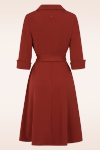 Glamour Bunny Business Babe - Veronica Travelwear jurk in roest 5