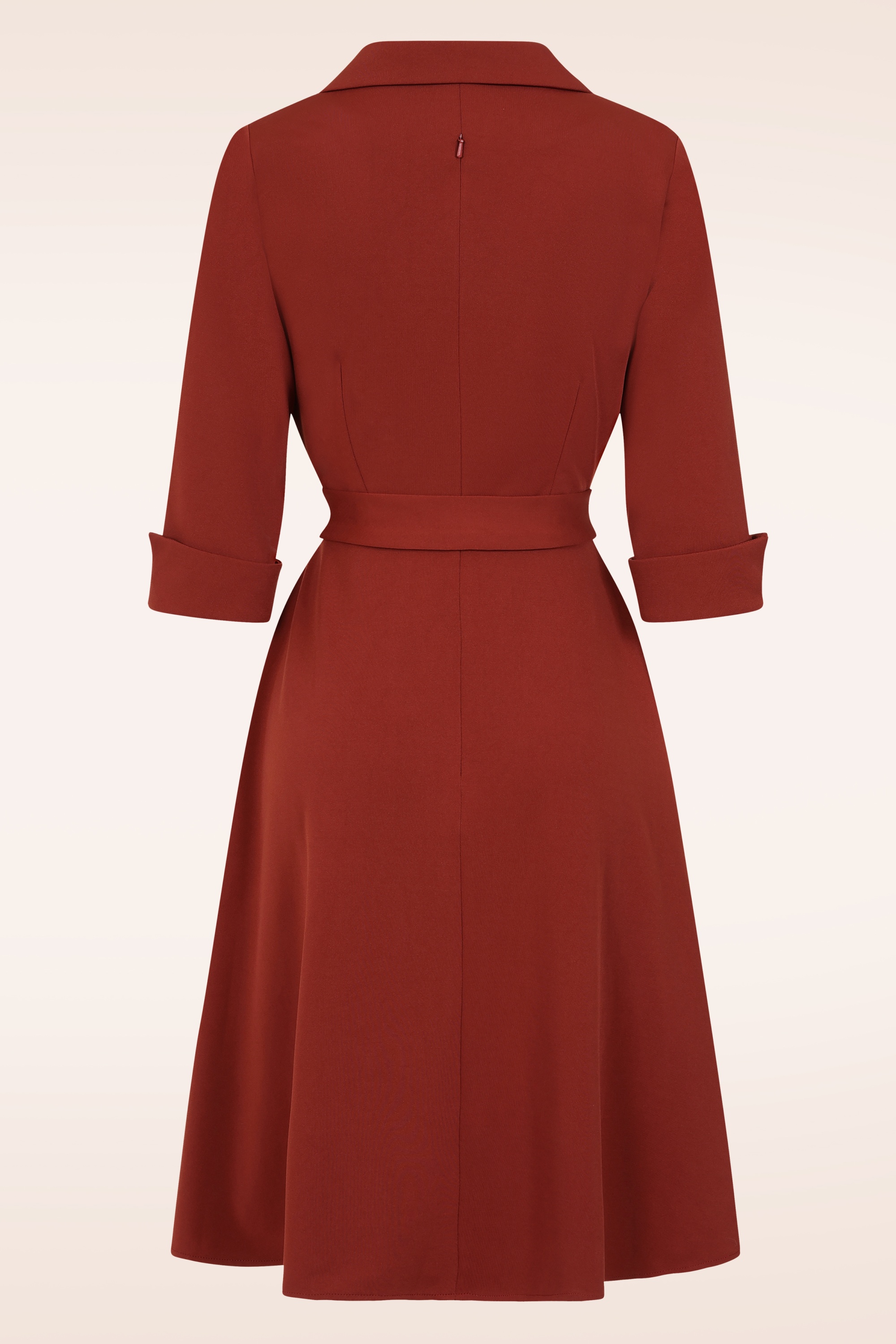 Glamour Bunny Business Babe - Veronica Travelwear jurk in roest 5