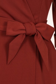 Glamour Bunny Business Babe - Veronica Travelwear jurk in roest 3