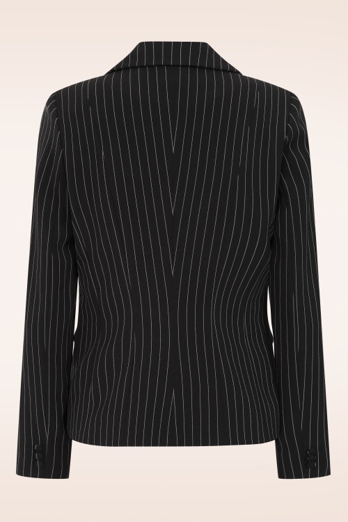 Glamour Bunny Business Babe - Diadora Pinstripe blazer in zwart 4