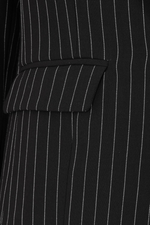 Glamour Bunny Business Babe - Diadora Pinstripe blazer in zwart 3