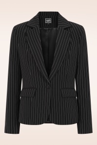 Glamour Bunny Business Babe - Diadora Pinstripe blazer in zwart 2