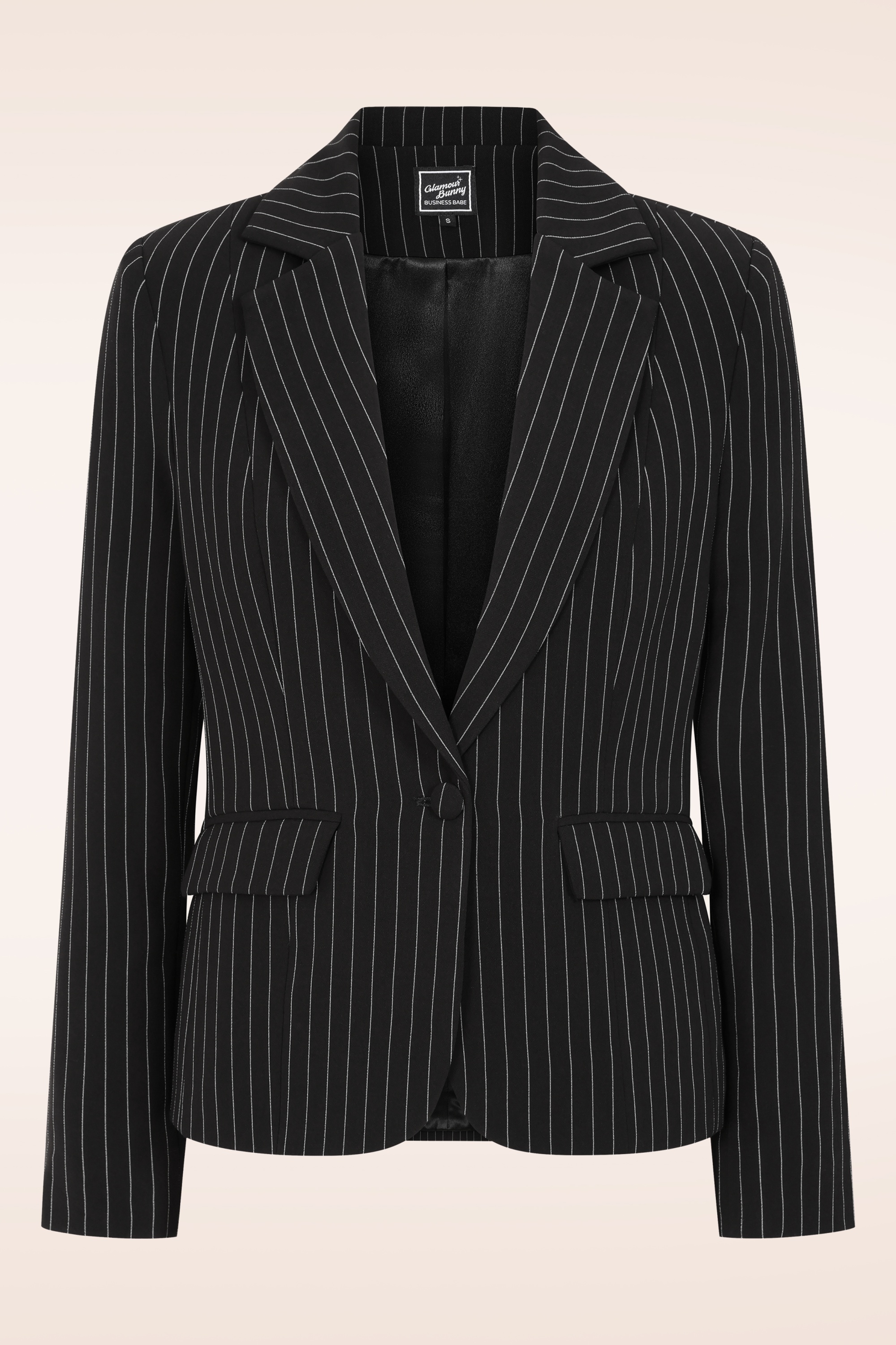 Glamour Bunny Business Babe - Diadora Pinstripe blazer in zwart 2