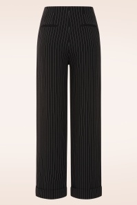 Glamour Bunny Business Babe - Diadora Pinstripe pantalon in zwart 4