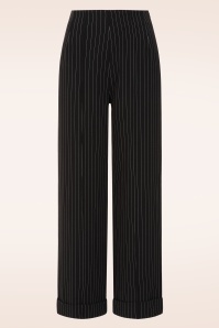 Glamour Bunny Business Babe - Diadora Pinstripe pantalon in zwart