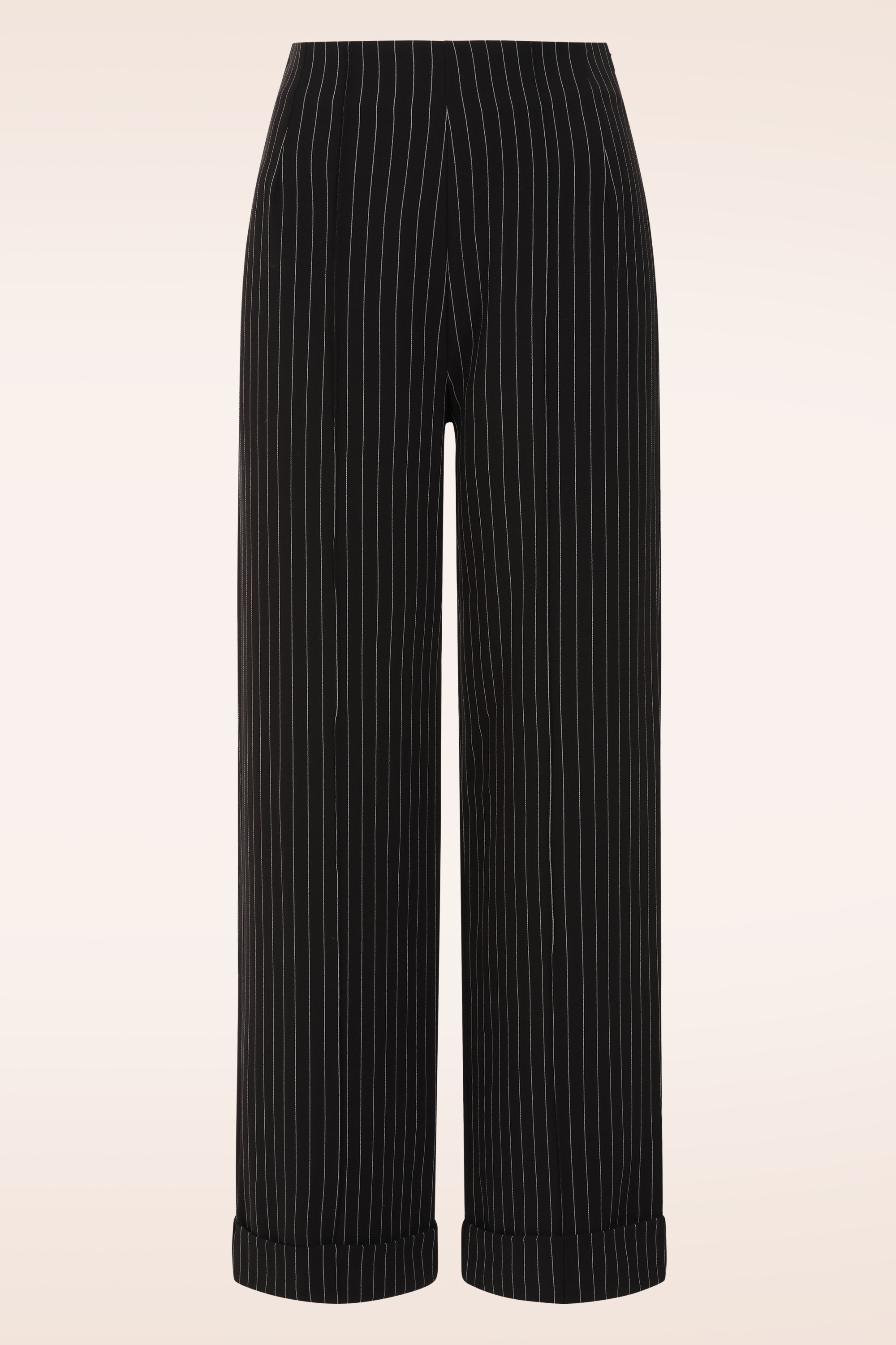 Glamour Bunny Business Babe - Diadora Pinstripe pantalon in zwart