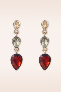 Day&Eve by Go Dutch Label - Stone Dangle Earrings in Gold and Brown 2