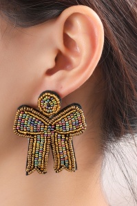Day&Eve by Go Dutch Label - Seed Bead Bow Ohrringe in Multi