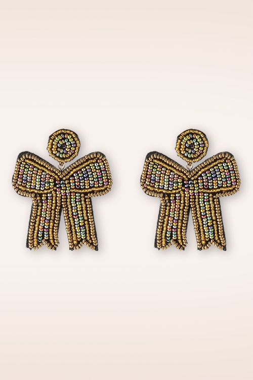 Day&Eve by Go Dutch Label - Seed Bead Bow Ohrringe in Multi 2