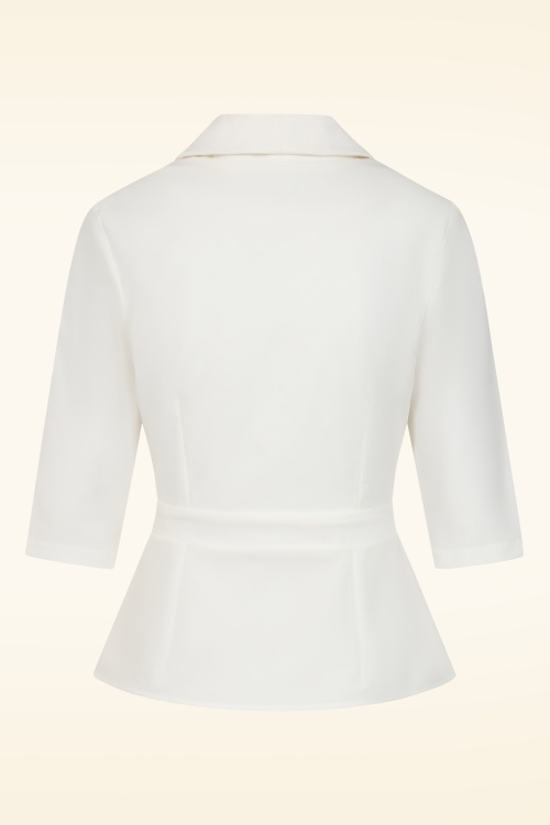 Glamour Bunny Business Babe - Marly blouse in wit 5