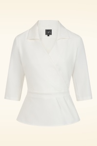 Glamour Bunny Business Babe - Marly blouse in wit 2