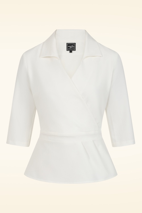 Glamour Bunny Business Babe - Chemisier Marly en Blanc 2