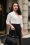 Glamour Bunny Business Babe - Chemisier Marly en Blanc
