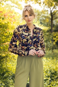 King Louie - Maisie Rumble blouse in zwart en multi
