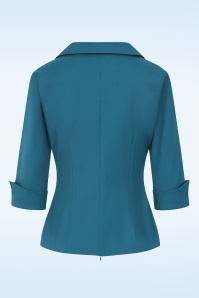 Glamour Bunny Business Babe - Dianne blouse in petrol 4