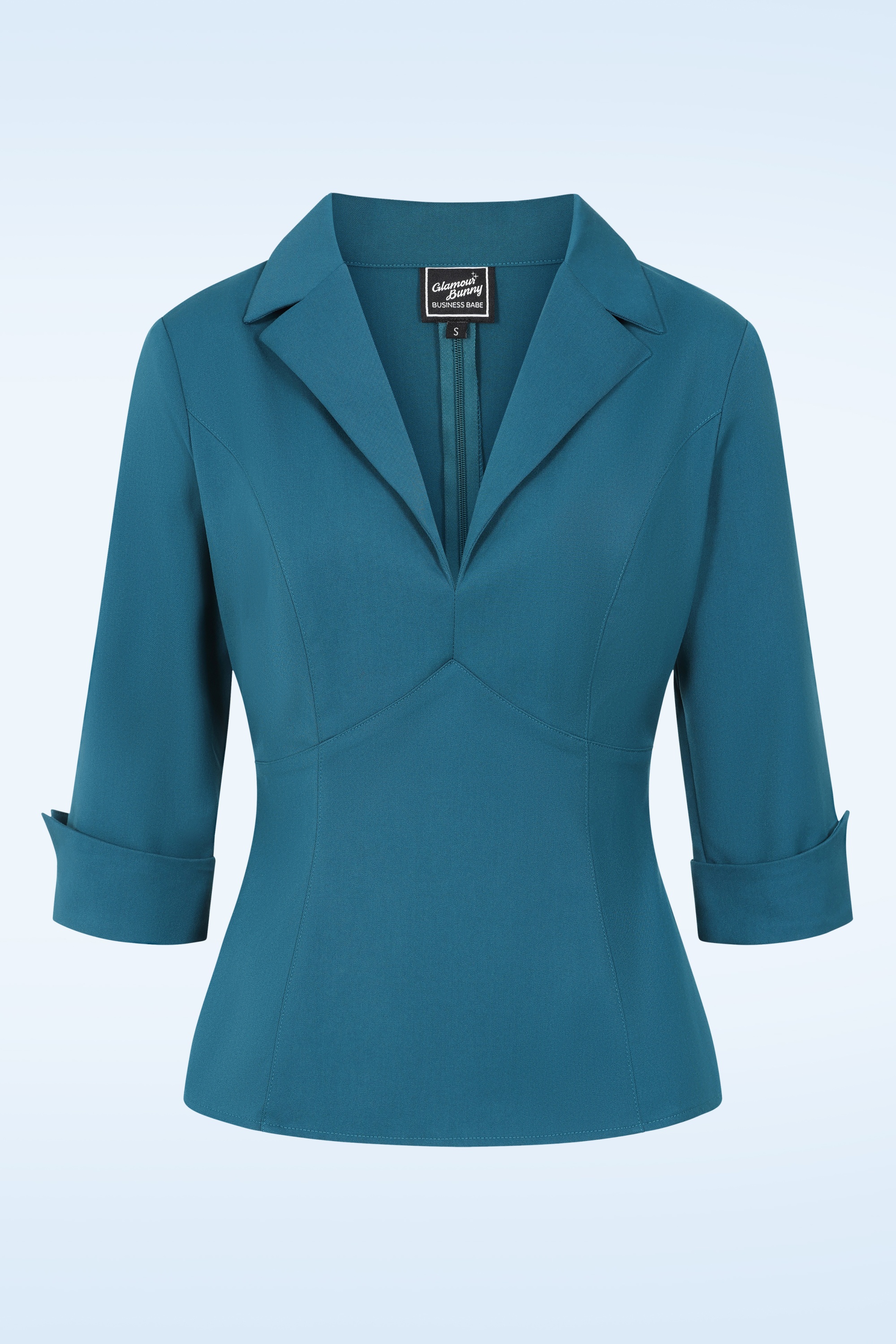 Glamour Bunny Business Babe - Dianne blouse in petrol 2