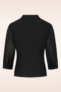 Glamour Bunny Business Babe - Sophia Lee blouse in zwart 6