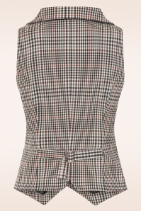 Glamour Bunny Business Babe - Dakota Checkered gilet in beige 6