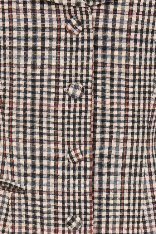 Glamour Bunny Business Babe - Dakota Checkered gilet in beige 4