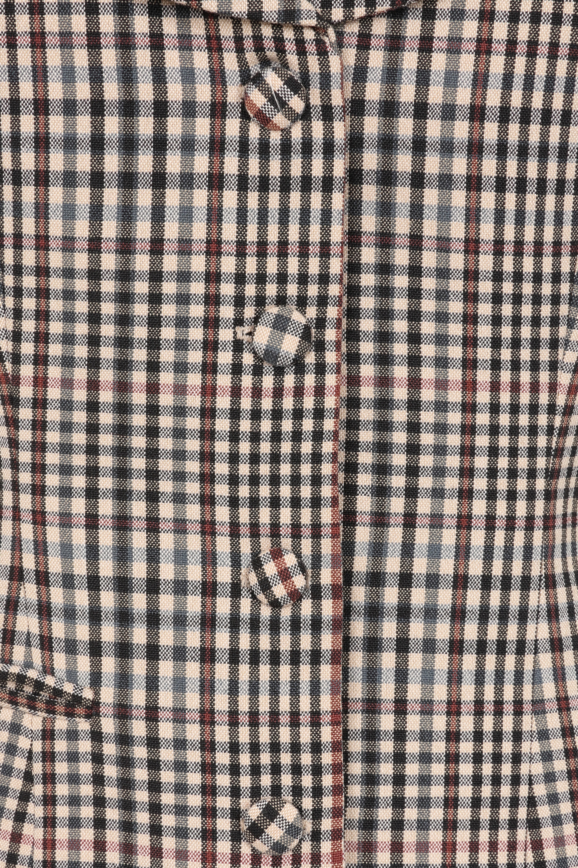 Glamour Bunny Business Babe - Dakota Checkered gilet in beige 4