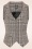 Glamour Bunny Business Babe - Gilet à carreaux Dakota en beige 2