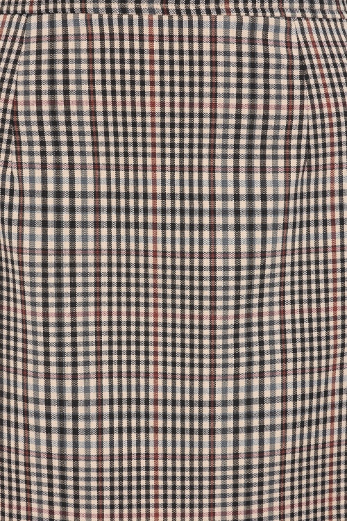 Glamour Bunny Business Babe - Nicky Checkered rok in beige 4