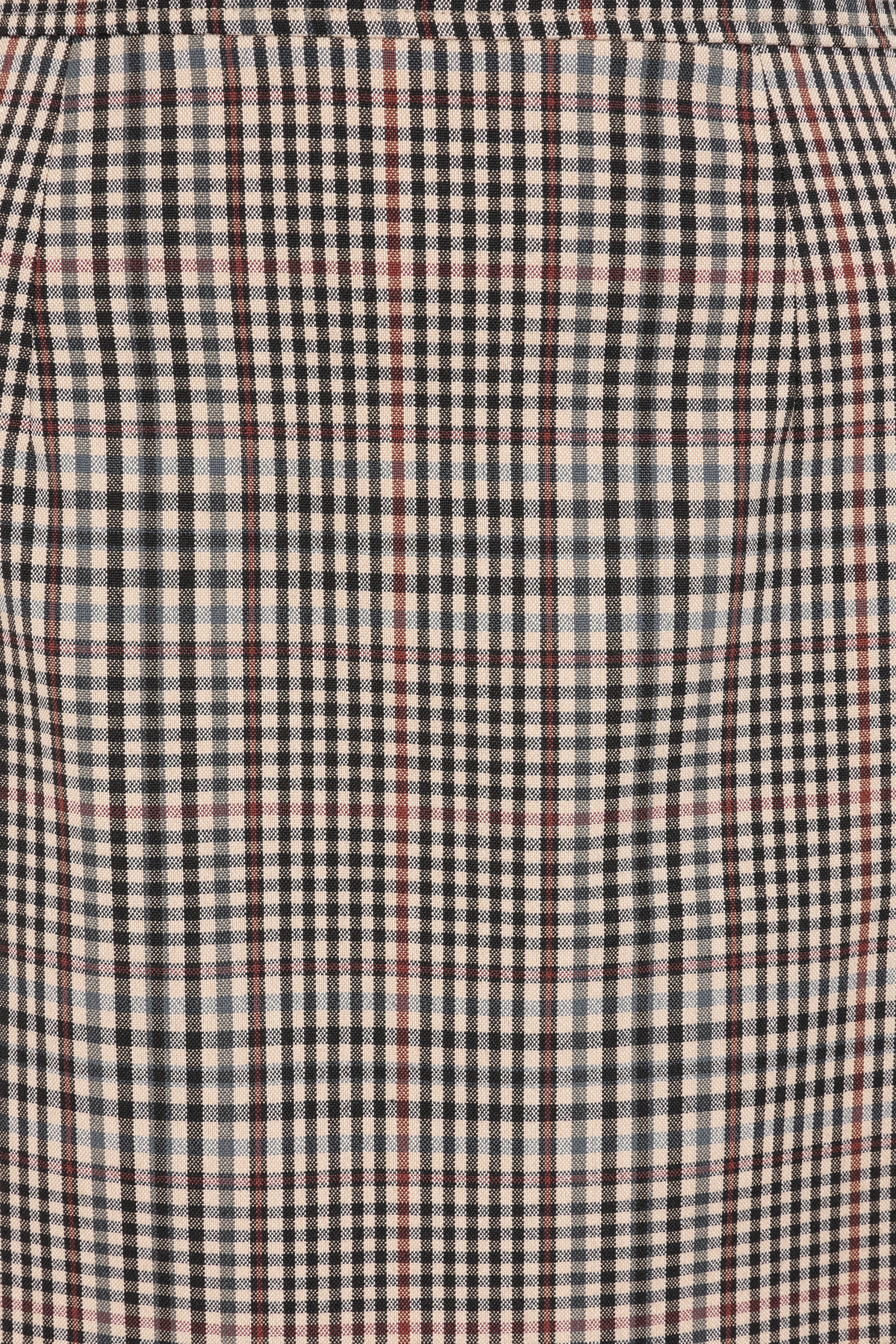 Glamour Bunny Business Babe - Nicky Checkered rok in beige 4