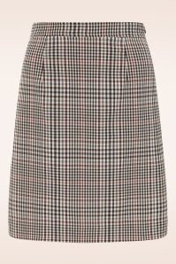 Glamour Bunny Business Babe - Nicky Checkered rok in beige 5