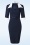 Glamour Bunny Business Babe - Lorelei Lee pencil jurk in marineblauw 2