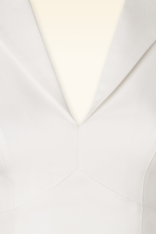 Glamour Bunny Business Babe - Dianne blouse in crispy wit 4