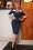 Glamour Bunny Business Babe - Lorelei Lee pencil jurk in marineblauw