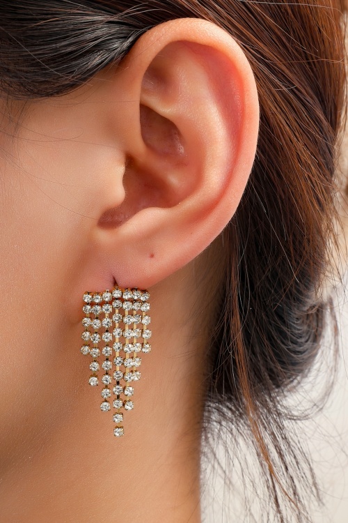 Day&Eve by Go Dutch Label - Sparkly Waterfall Stud Ohrringe in Gold