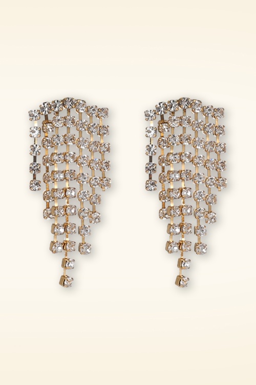 Day&Eve by Go Dutch Label - Sparkly Waterfall Stud Ohrringe in Gold 2