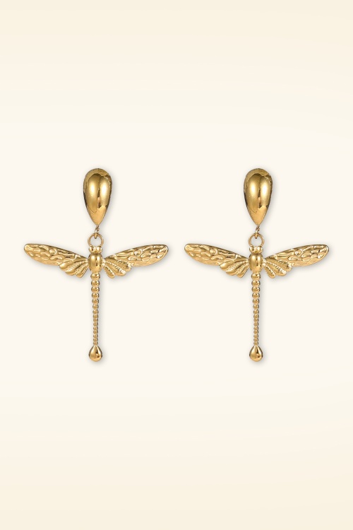 Day&Eve by Go Dutch Label - Libellen-Steckerohrringe in Gold 2