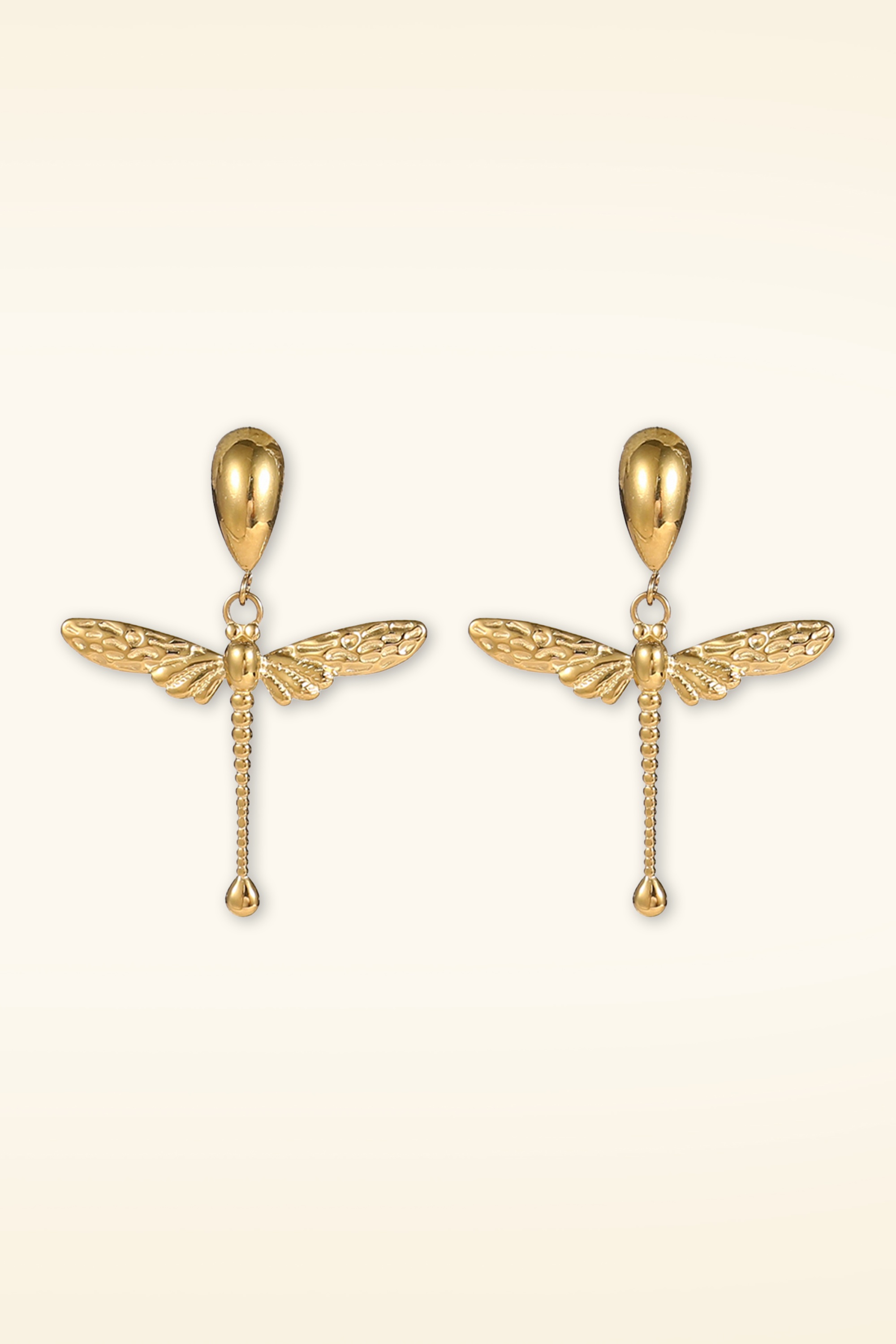 Day&Eve by Go Dutch Label - Dragonfly Stud oorbellen in goud 2