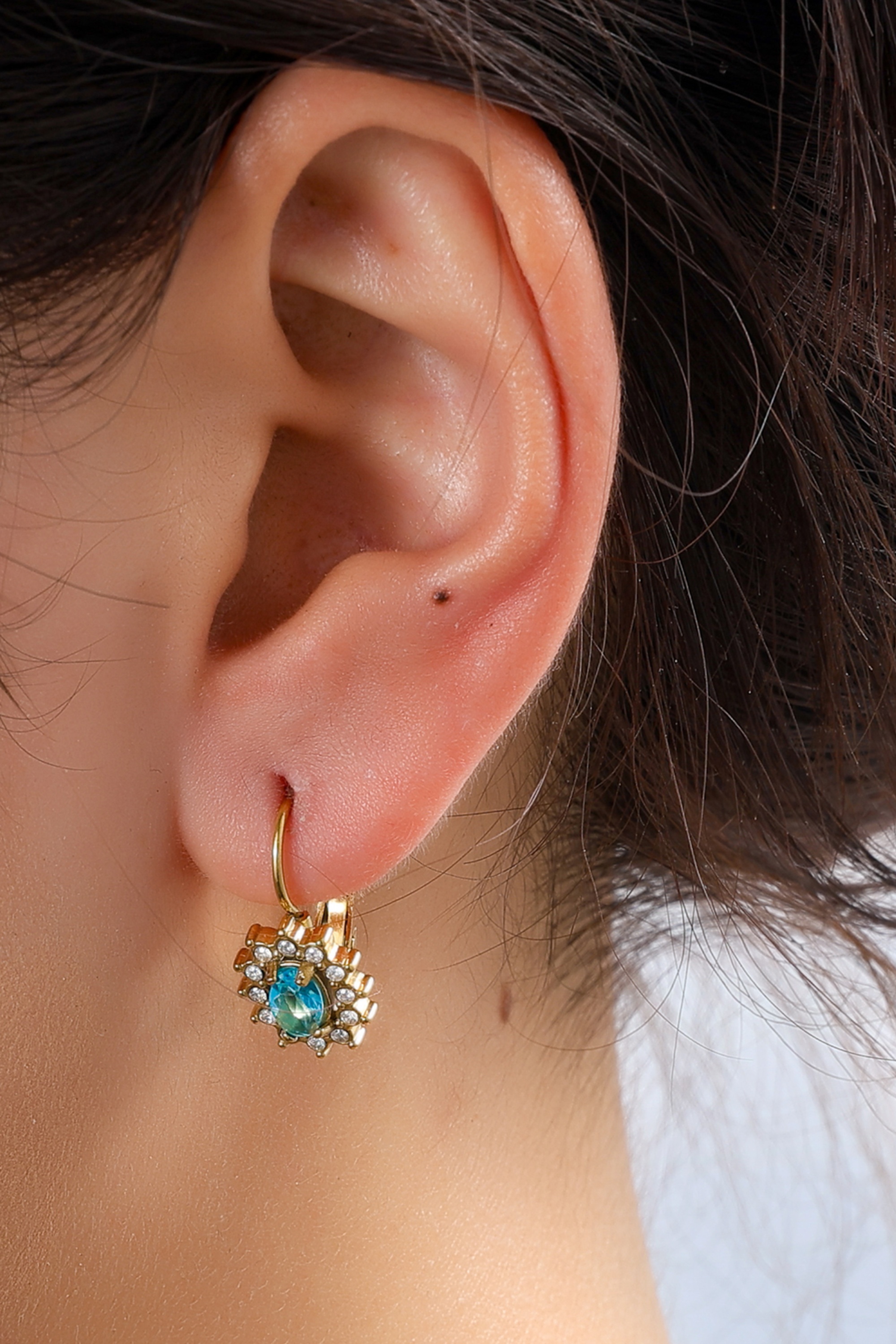 Day&Eve by Go Dutch Label - French Allure oorbellen in goud en blauw