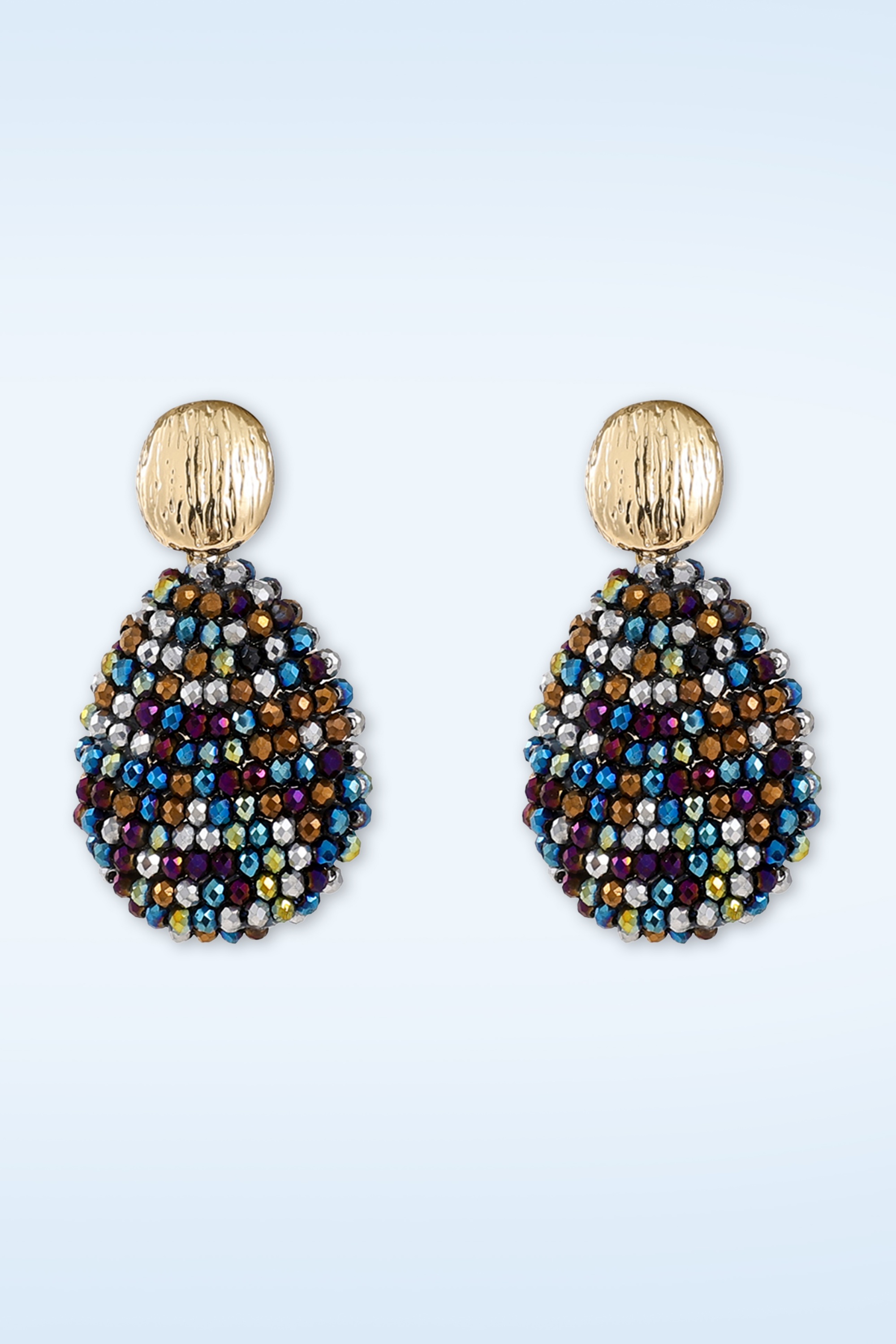 Day&Eve by Go Dutch Label - Small Disco Beads oorbellen in multi 2