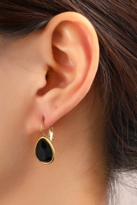 Day&Eve by Go Dutch Label - Dina Drop oorbellen in zwart