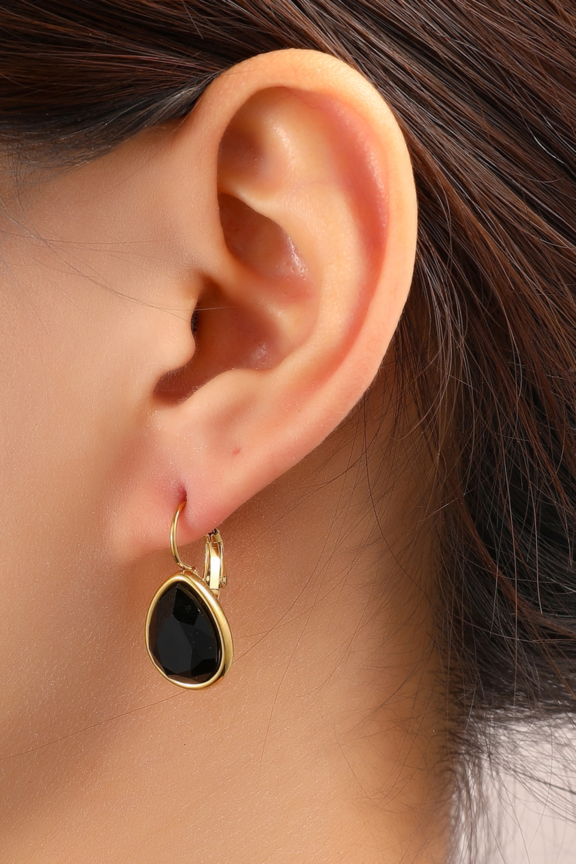 Day&Eve by Go Dutch Label - Dina Drop oorbellen in zwart