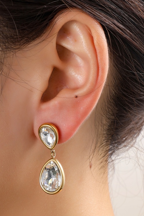 Day&Eve by Go Dutch Label - Cara Crystal Ohrringe in Gold