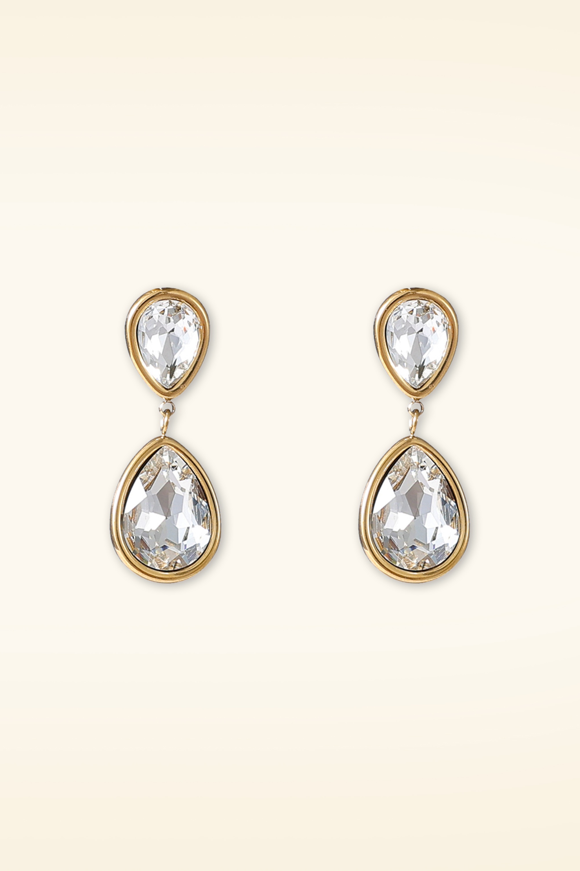 Day&Eve by Go Dutch Label - Cara Crystal oorbellen in goud 2