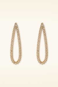 Day&Eve by Go Dutch Label - Shiny Oval Stud oorbellen in goud 2