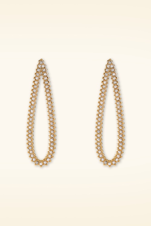 Day&Eve by Go Dutch Label - Schimmernde Oval Ohrstecker in Gold 2