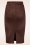 Vintage Chic for Topvintage - Jupe crayon Sierra en simili-daim brun chocolat 2