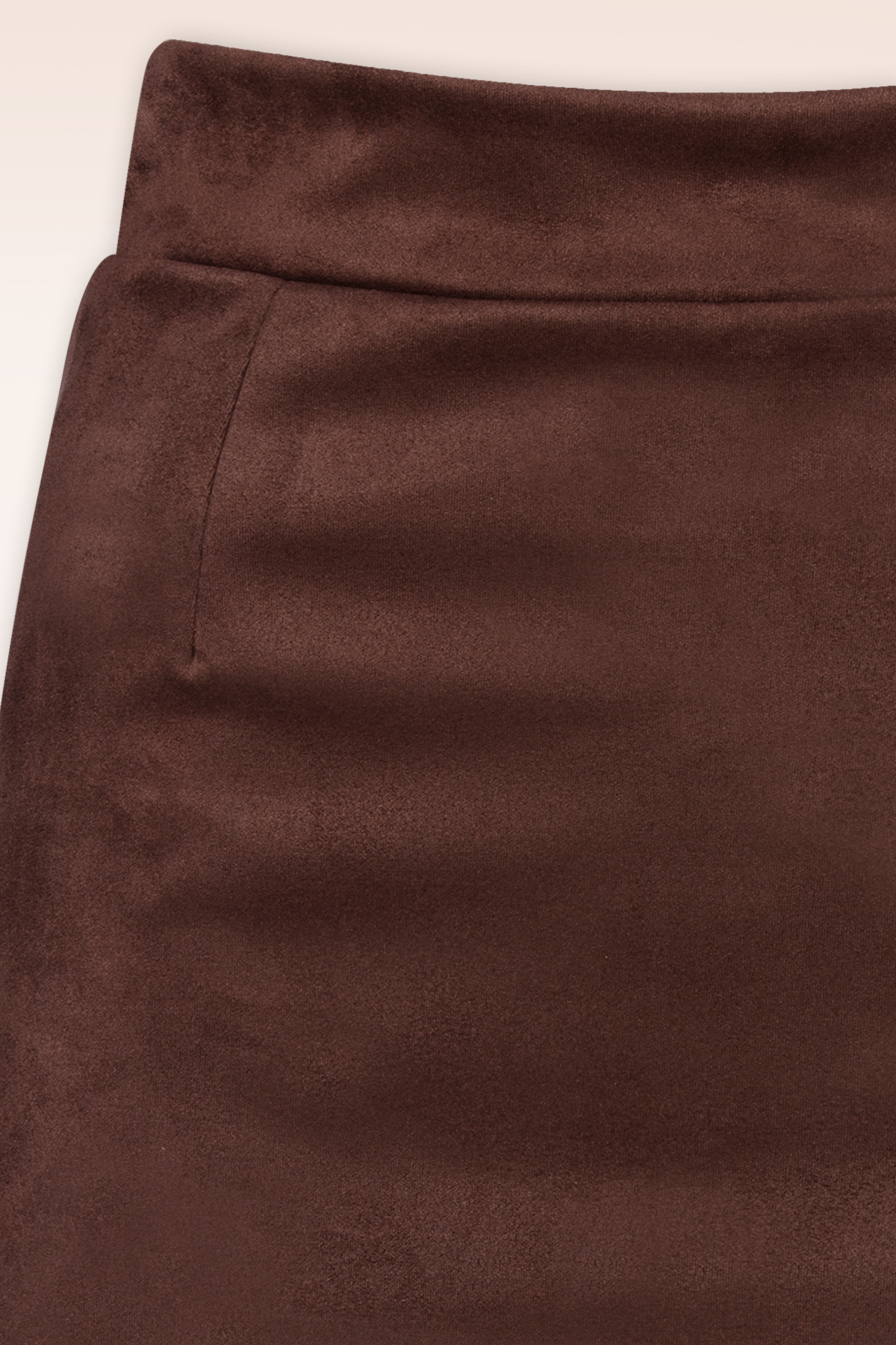 Vintage Chic for Topvintage - Topvintage exclusive ~ Sierra Suede Look Pencil rok in chocoladebruin 5